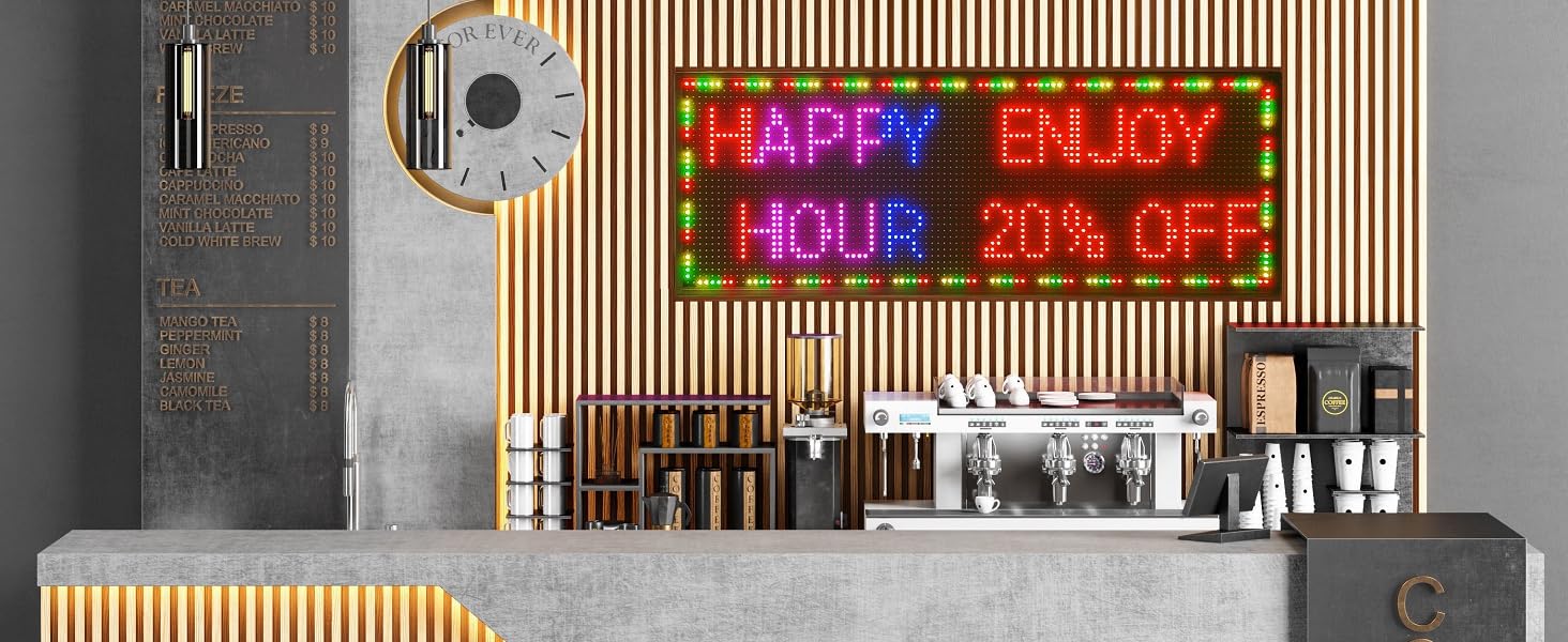 P10 Programmable LED Sign 77x14